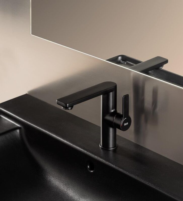Roca Targa basin mixer in matt black